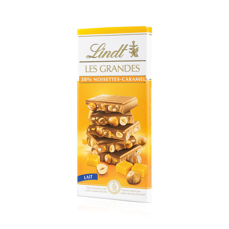 Les Grandes Tablete ao Leite com Avelãs e Caramelo 150g | Lindt